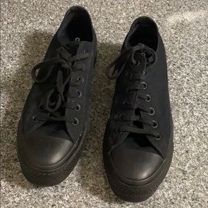 Black platform converse